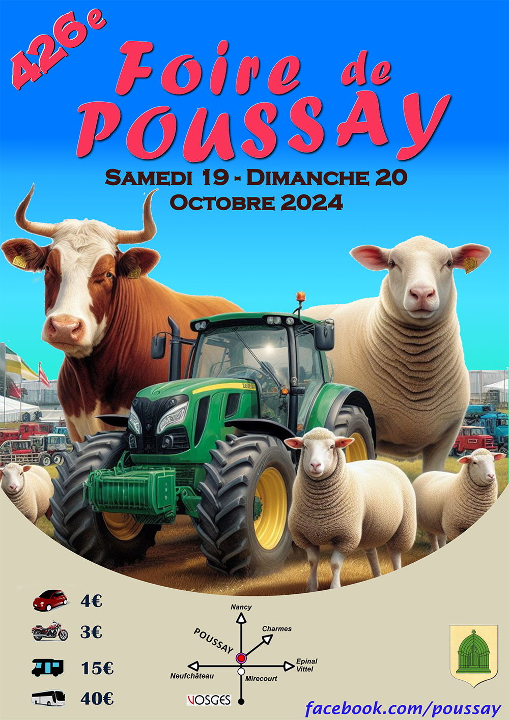 Affiche de la Foire de Poussay édition 2024. © Document mairie de Poussay