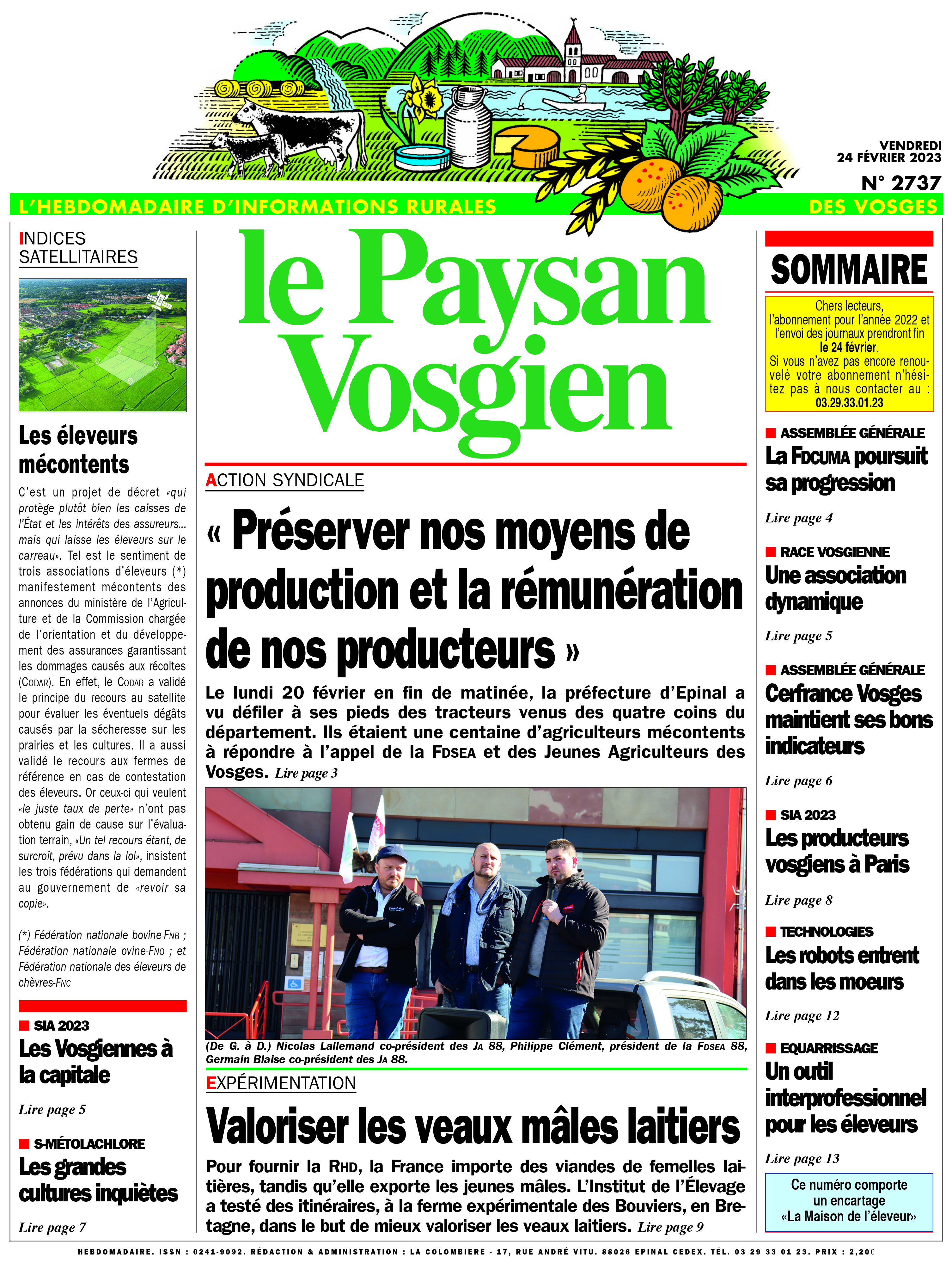 Couverture du Paysan Vosgien