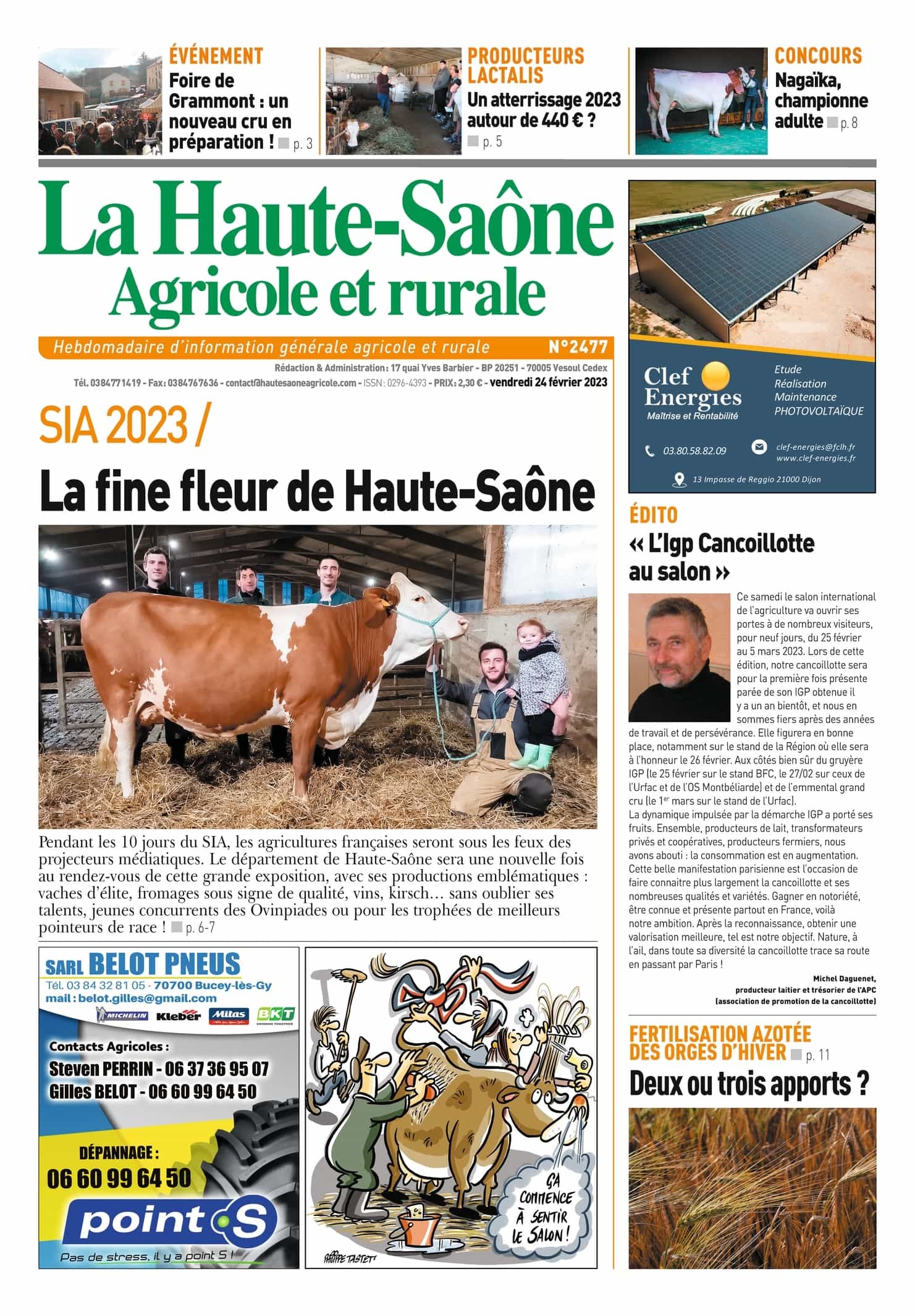 Couverture de La Haute-Saône Agricole et rurale